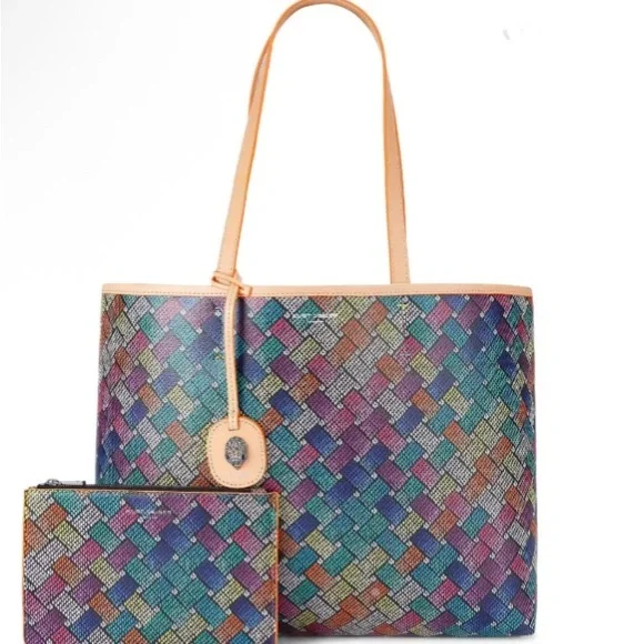 Kurt Geiger Multi Colored Camden Shopper Tote with Pouch & Dust Bag - Picture 1 of 7